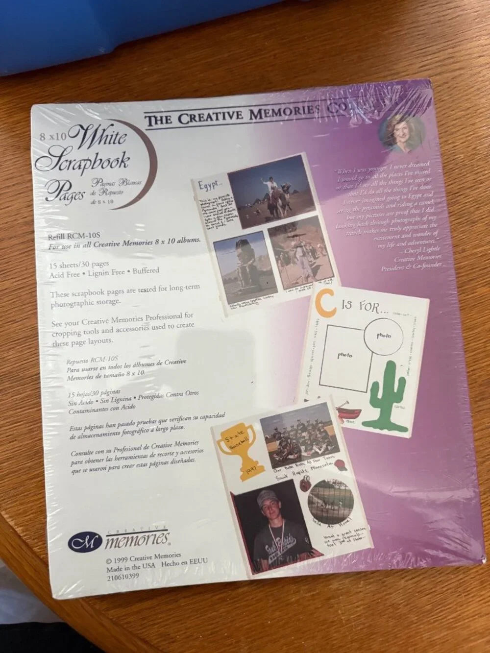 Creative Memories 8x10 Page Protectors and 8 x 10 White Scrapbook Pages